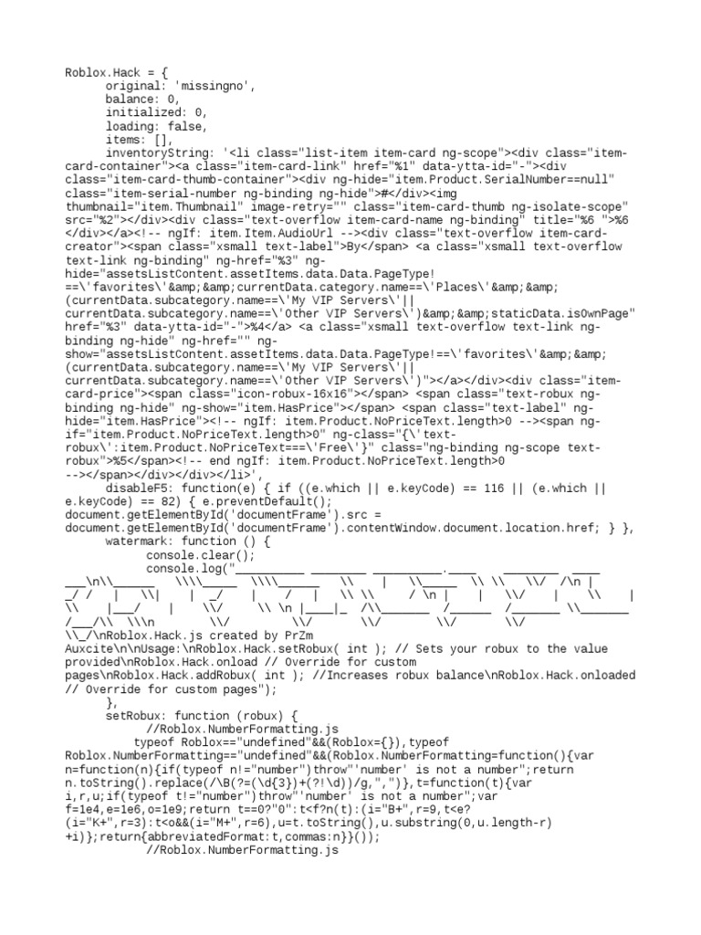 Roblox Robux Hack Script Guide | PDF | Computer Science | Computing