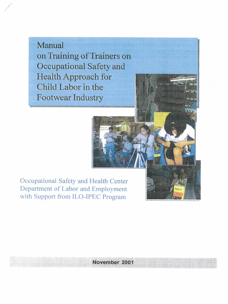 Training Manual For Occupational Safety and Health | PDF