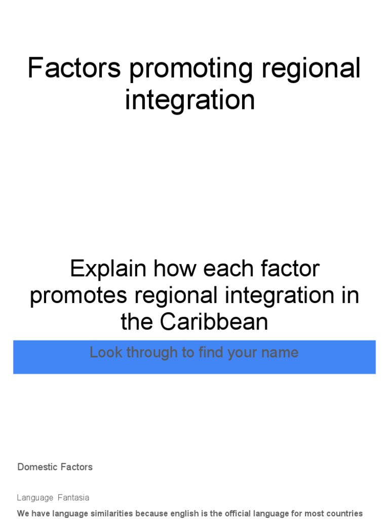 Promoting Regional Integration in the Caribbean | PDF | Regional ...