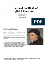 Chaucer and The Birth of English Literature