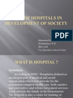 Role of Hospitals in Development of Society