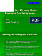 Prinsip Dan Konsep Dasar Ekonomi Pembangunan