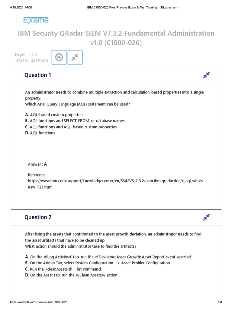 Ibm Security Qradar Siem V7.3.2 Fundamental Administration V1.0 (C1000 ...