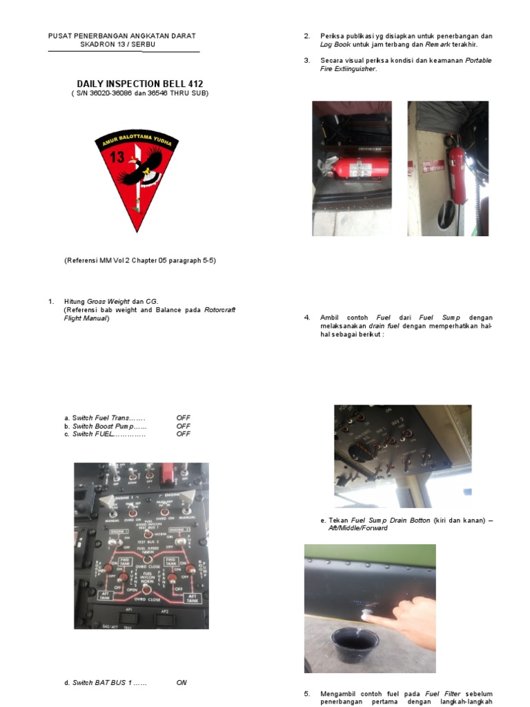 Daily Inspection Bell 412 | PDF