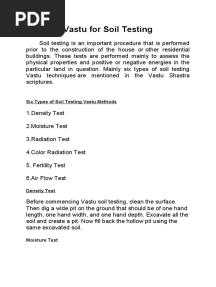 Six Types of Soil Testing Vastu Methods