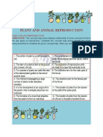 Plant and Animal Reproduction Comparison