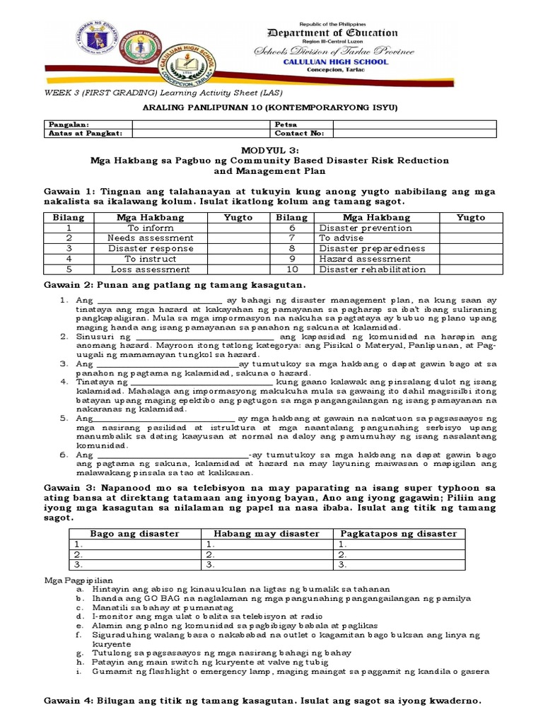 LAS Module 3 AP 10 | PDF