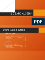 2.0 BASIC ALGEBRA SIMPLIFICATION
