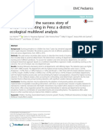 Factors Behind The Success Story of Under-Five Stunting in Peru: A District Ecological Multilevel Analysis