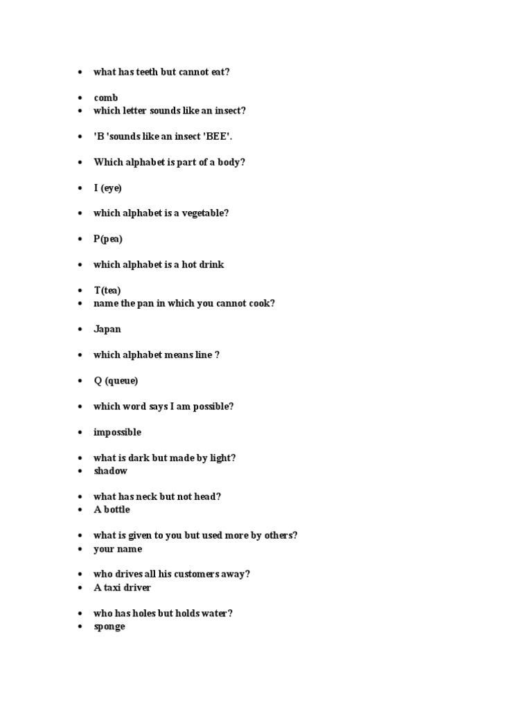 Riddles | PDF | Language Arts & Discipline