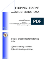 Developing Lessons From Listening Task