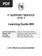 It Support Service: Learning Guide #09