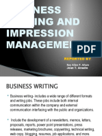 Business Writing and Impression Management Report
