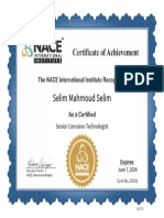 Selim Mahmoud Selim: Senior Corrosion Technologist