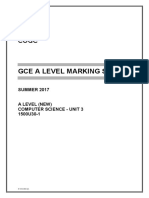 Gce A Level Marking Scheme: SUMMER 2017