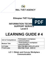 Learning Guide # 4: Fedral Tvet Agency