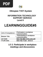 Learningguide#5: Ethiopian TVET-System Information Technology Support Service Level II