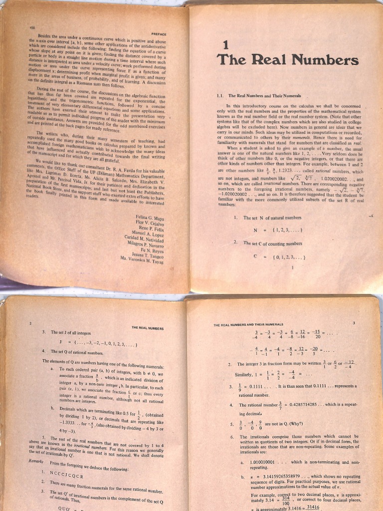 Chapter 1 The Real Numbers | PDF