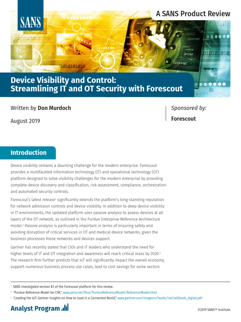 Device Visibility and Control: Streamlining IT and OT Security With ...
