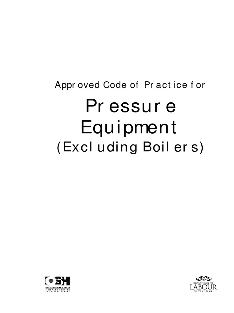 Approved Code for Pressure Equipment | PDF | Occupational Safety And ...