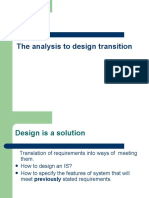 The Analysis To Design Transition