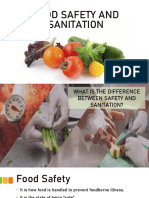 Unit II Food Safety and Hygiene Sanitation