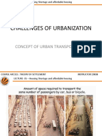 Challenges of Urbanization: Concept of Urban Transportation