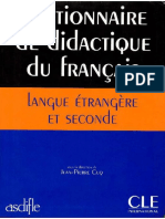 Dictionnaire de Didactique Du Français Langue Étrangère Et Seconde (Dir. J.-P. Cuq) Convert