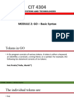 MODULE 2: GO - Basic Syntax: Web Systems and Technologies