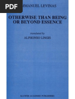 Emmanuel Levinas - Otherwise than Being