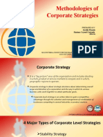 Methodologies of Corporate Strategies: Prepared by