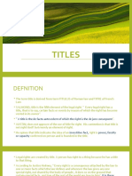 Understanding the Definition and Types of Titles in Law