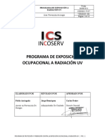 Programa de Protección y Prevención Contra La Exposición Ocupacional A Radiación UV de Origen Solar