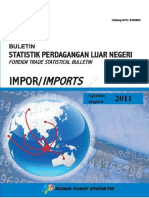 Buletin Statistik Perdagangan Luar Negeri Impor Agustus 2011