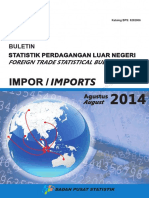Buletin Statistik Perdagangan Luar Negeri Impor Agustus 2014
