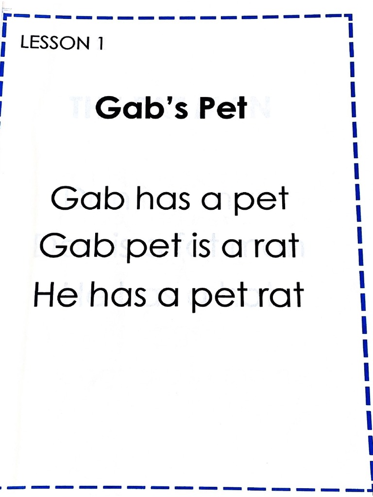 English Reading For Grade 1 PDF