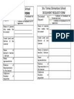 Sto. Tomas Elementary School Document Request Form Sto. Tomas Elementary School