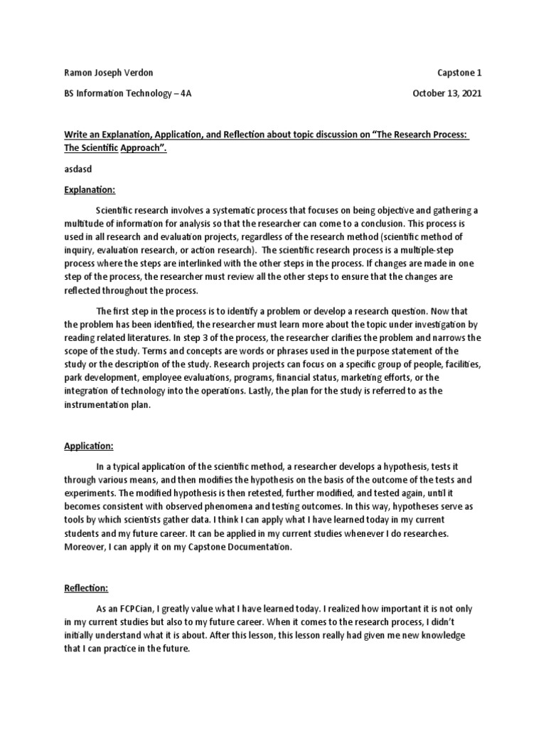 Understanding the Scientific Research Process | PDF | Scientific Method ...