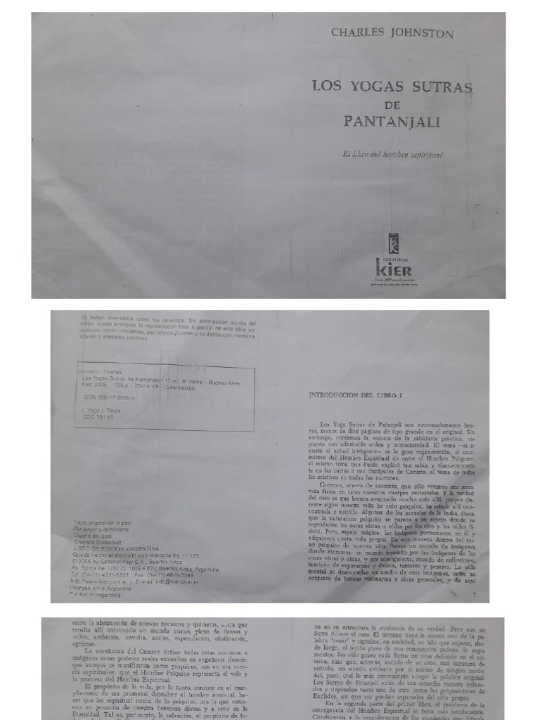 Yoga Sutras de Patanjali | PDF