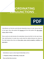 Subordinating Conjunctions