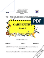 Carpentry: Grade 9