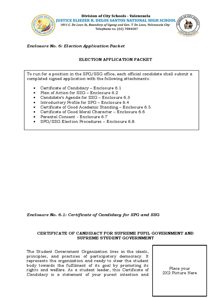  SSG Requirements Jeds For Election 2021 2022 PDF Oath Of Office 
