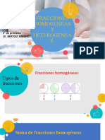 Fracciones Sesión 2 HOMOGENEAS Y HETEROGENEAS