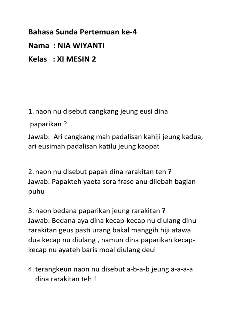 Perbedaan Rarakitan dan Paparikan | PDF | Seni & Disiplin Bahasa ...
