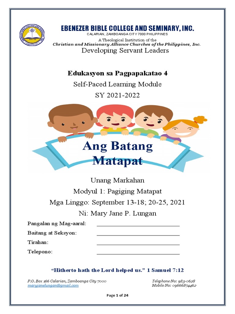 EDITED ESP 4 Module 1 Final | PDF