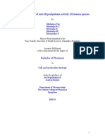 Comparative Study of Anti-Hyperlipidemic Activity of Brassica Species