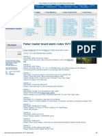 Fanuc System 10 and series 11 master board alarm codes