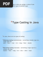 Type Casting in Java