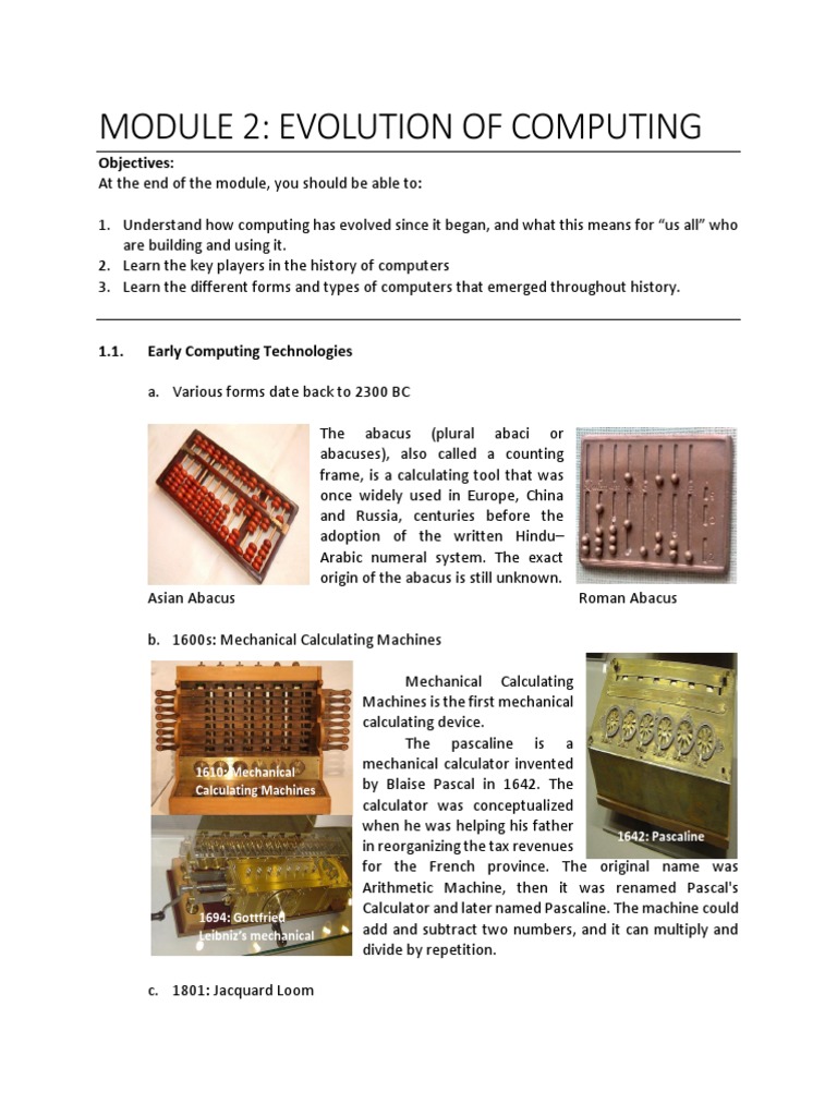 History of Computing Evolution | PDF | Integrated Circuit | Computing