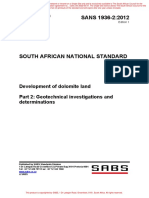 SANS 1936-2 Geotechnical Investigations and Determinations